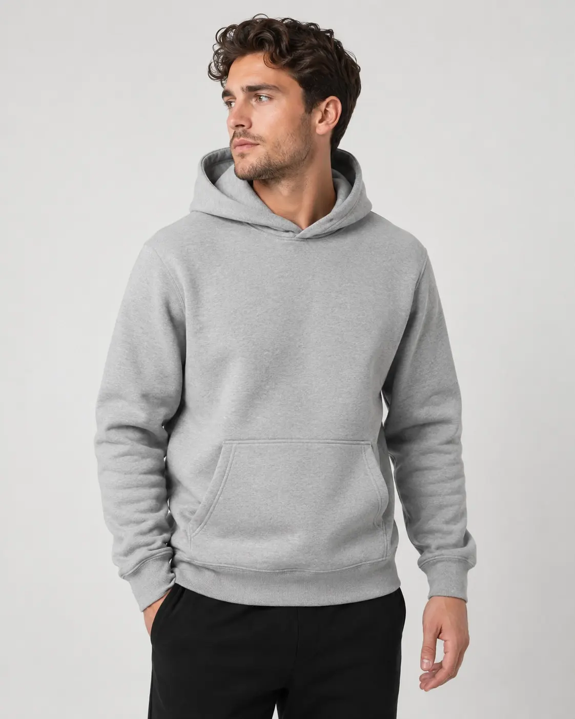 Basic pullover hoodie for private label apparel brands