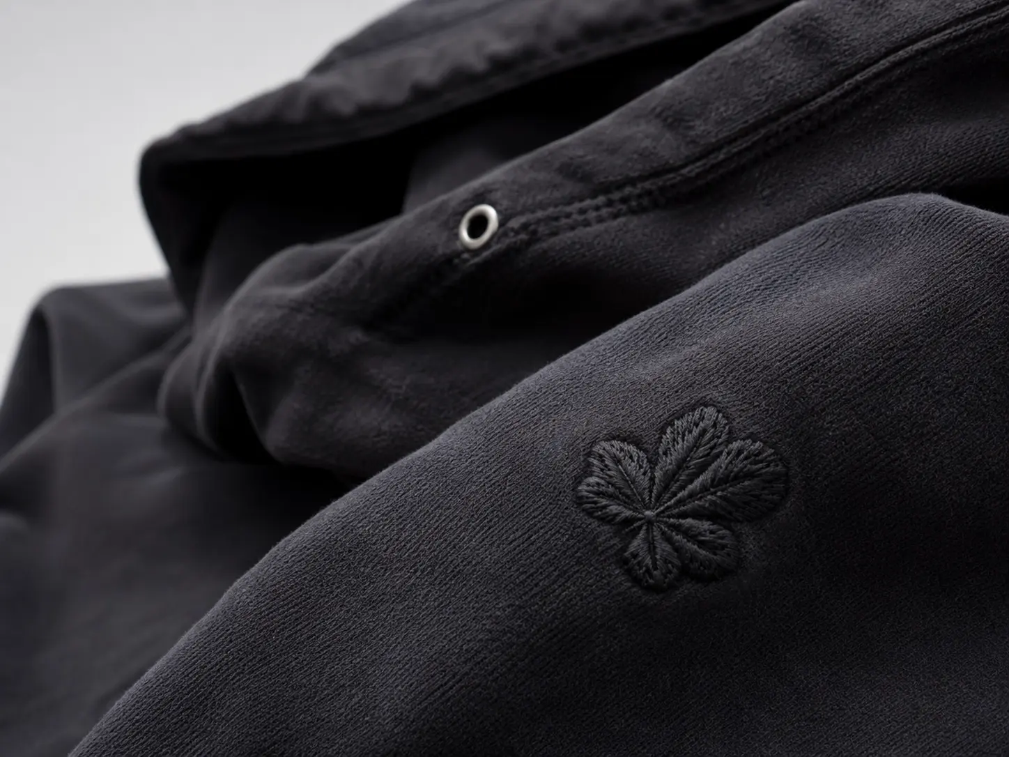 Embroidered oversized hoodie with custom logo stitching