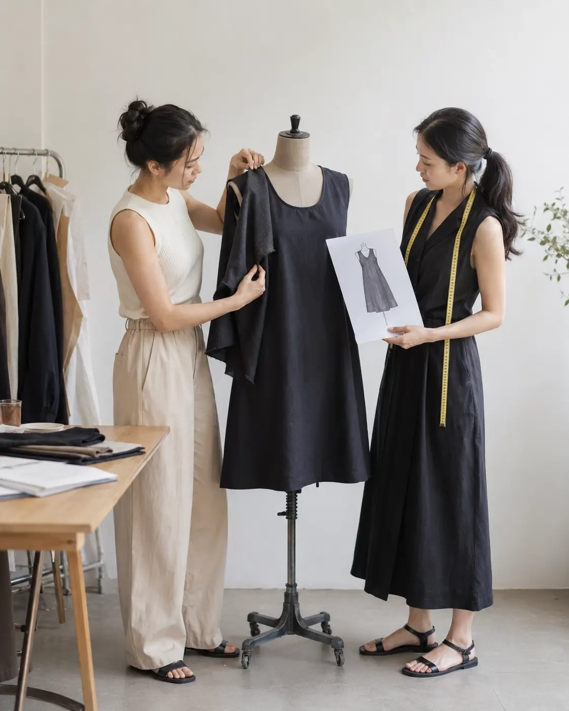 Clothing manufacturer guide for sample review and production planning