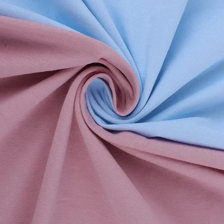 Stretch cotton blend fabric for fitted basic T-shirts