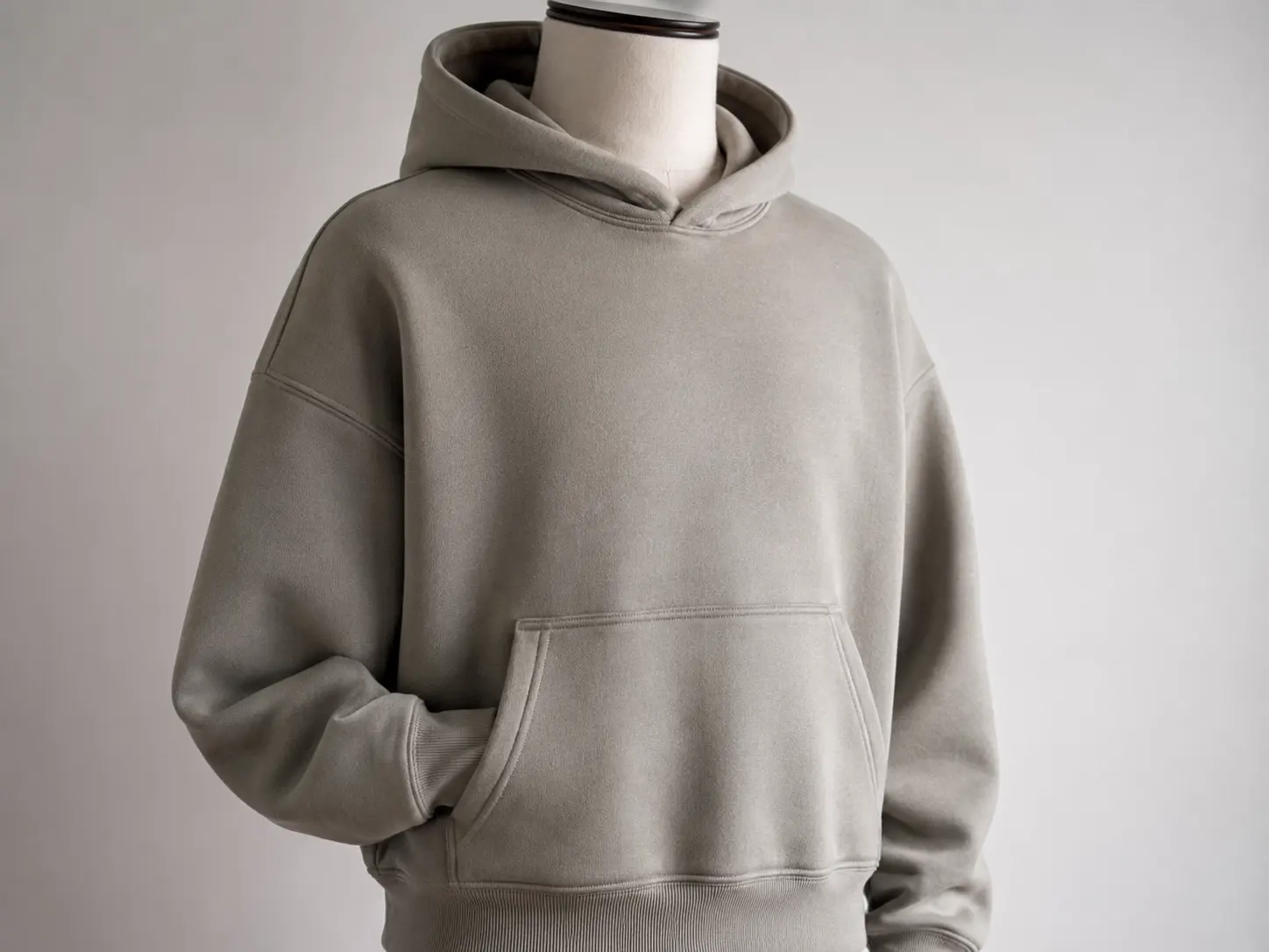 Structure and construction detail for heavyweight hoodie production