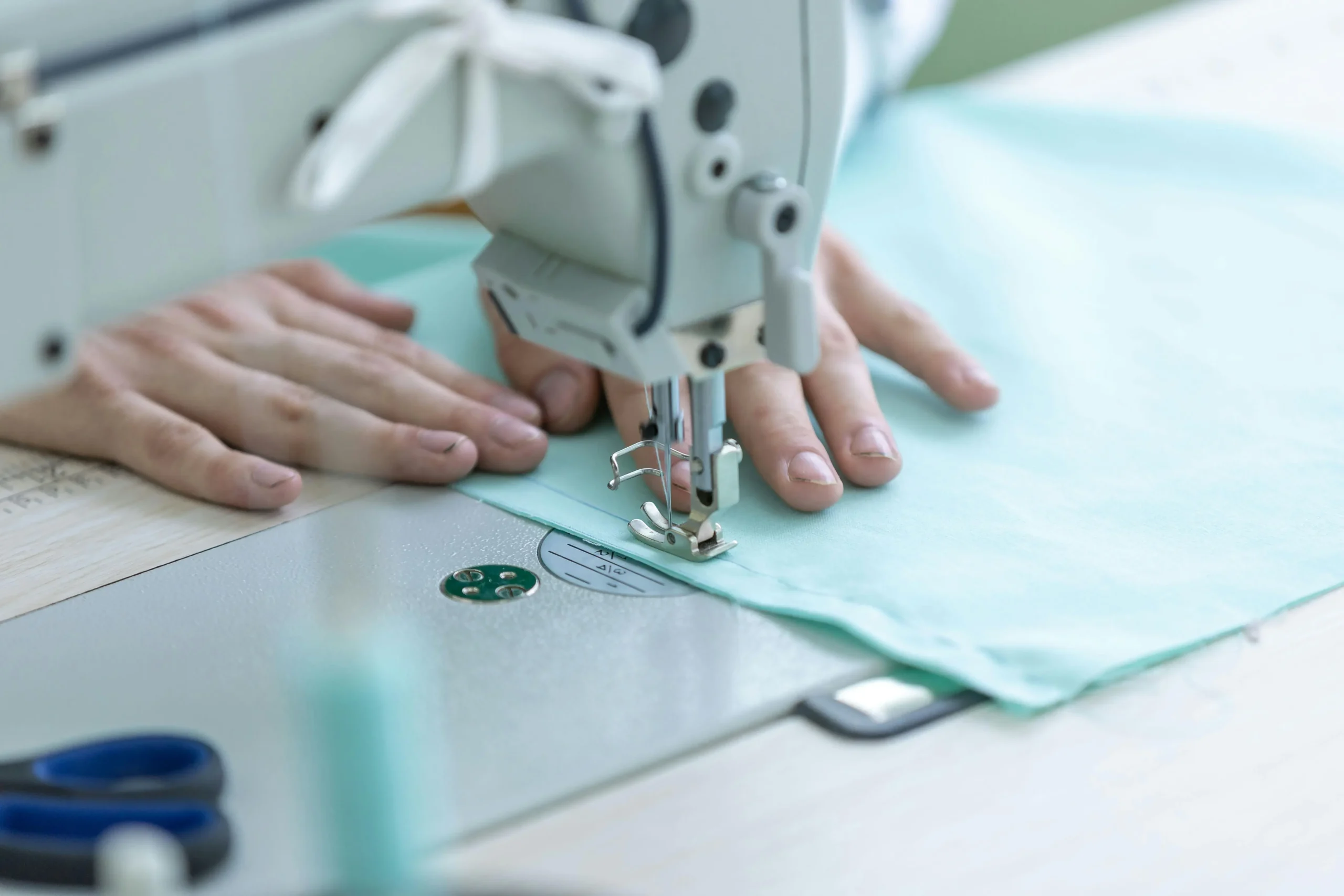 Sketches and fabric swatches for garment development