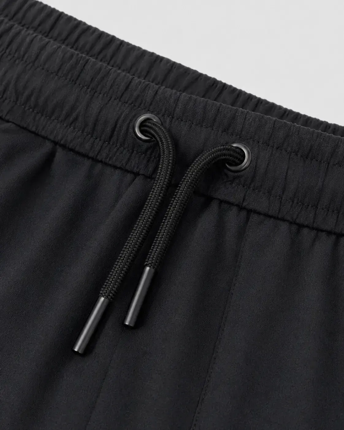 Drawcord and eyelet detail for private label shorts
