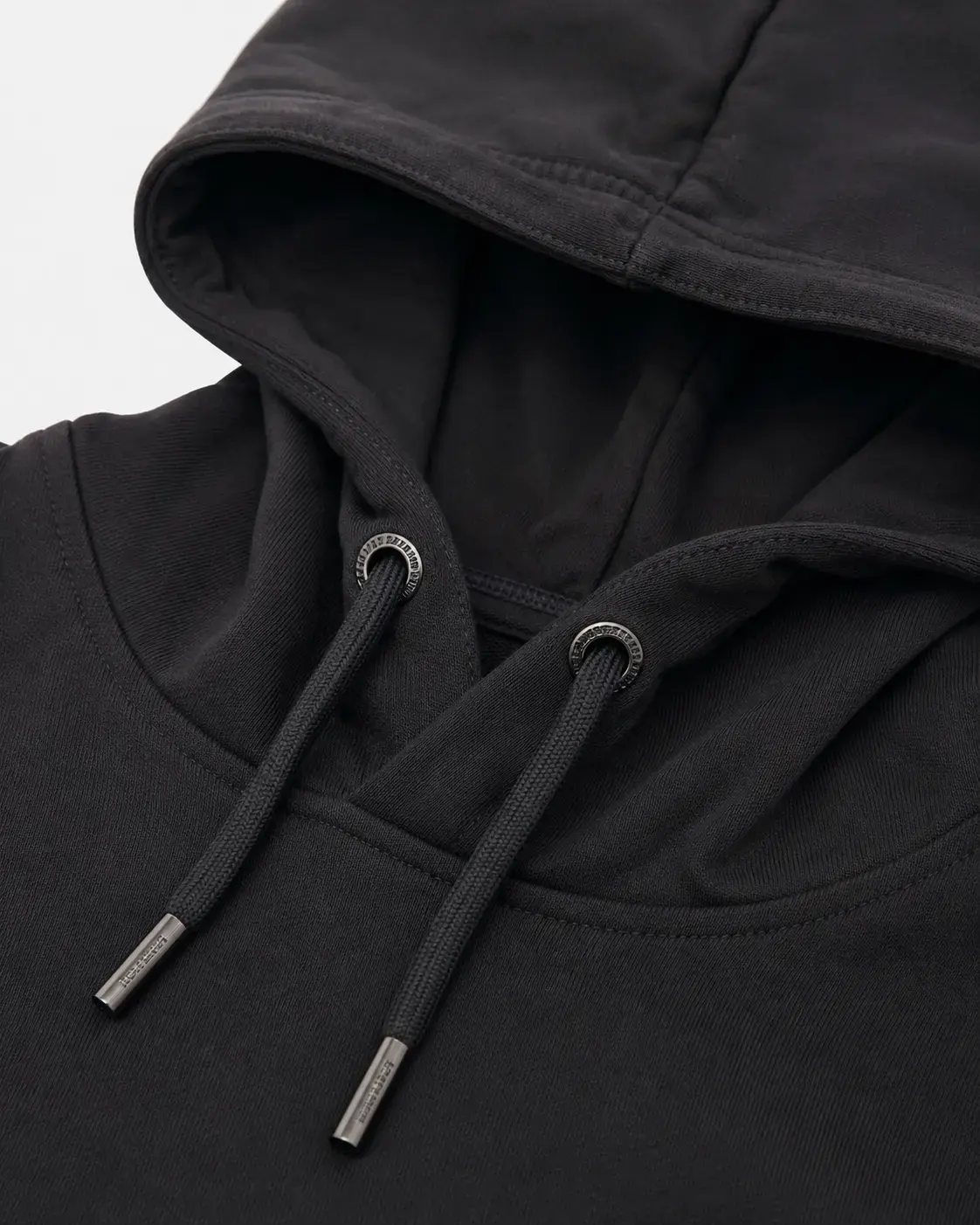 Drawcord and eyelet detail for custom hoodie tracksuit