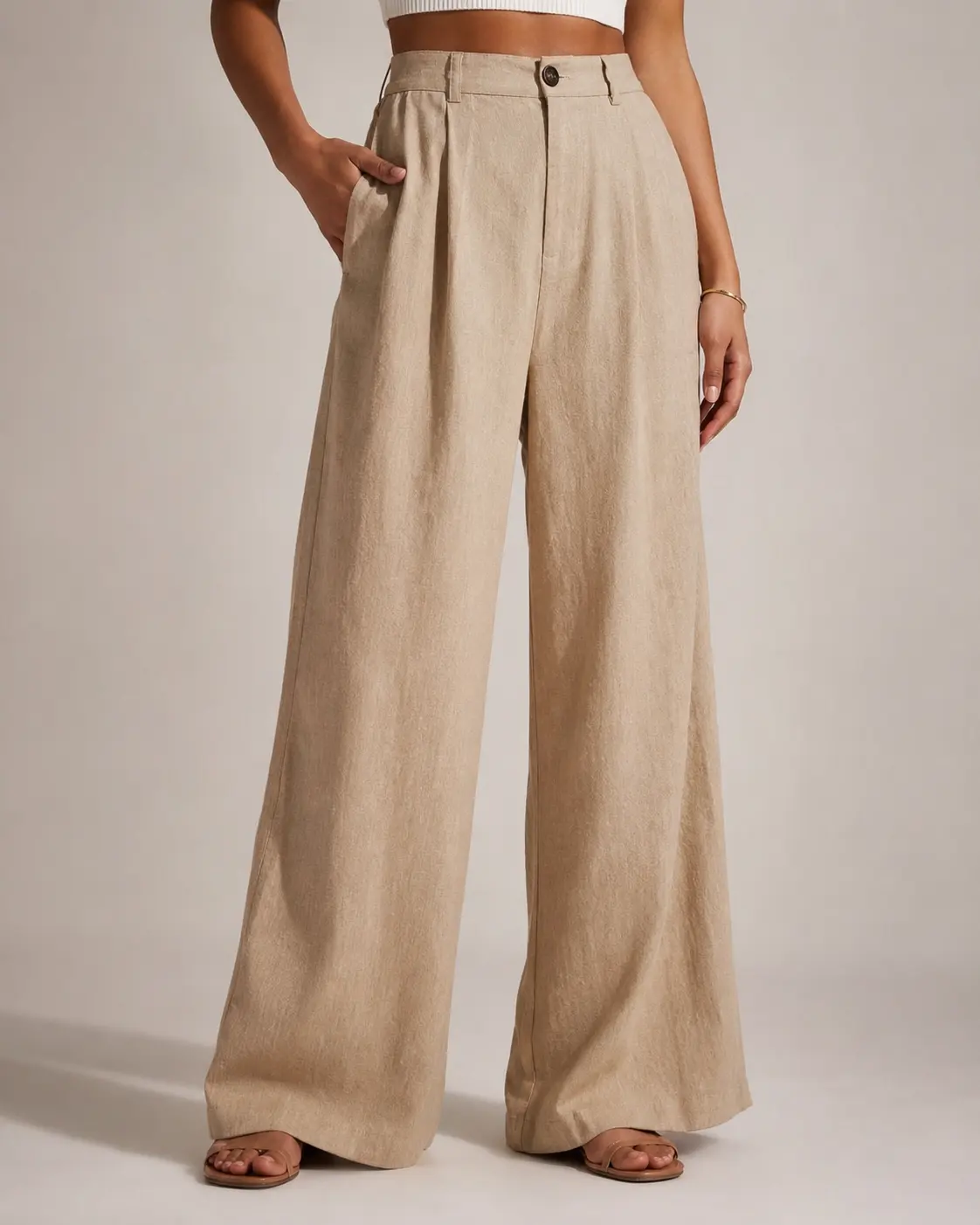 Custom wide leg pants manufacturer for fashion brands