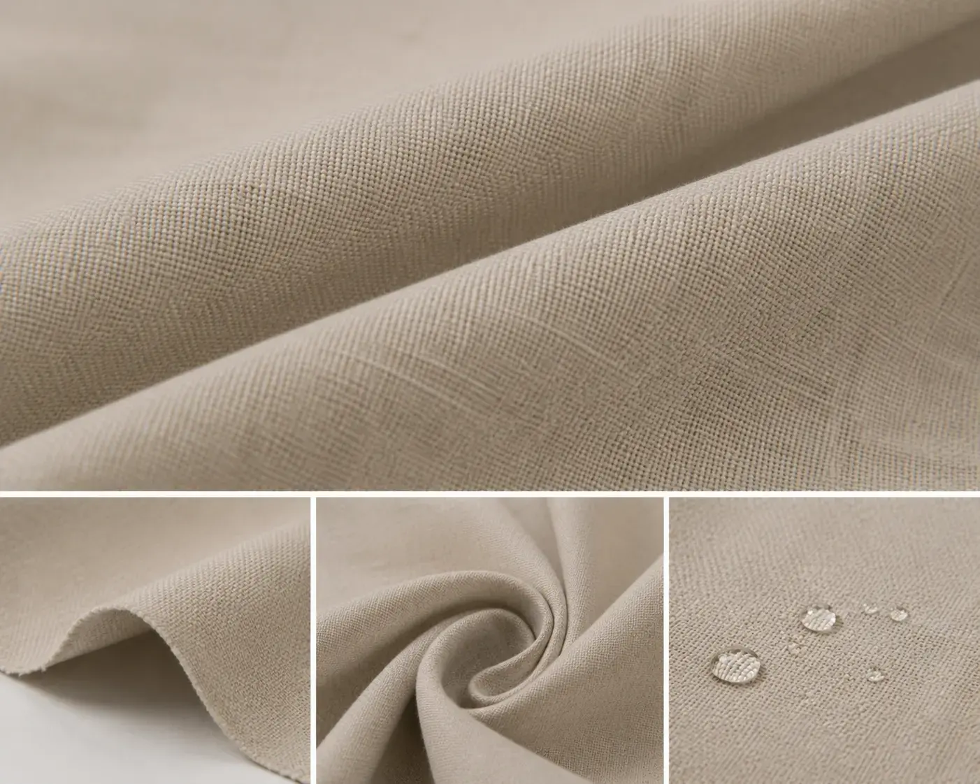 Linen blend fabric for breathable casual pants