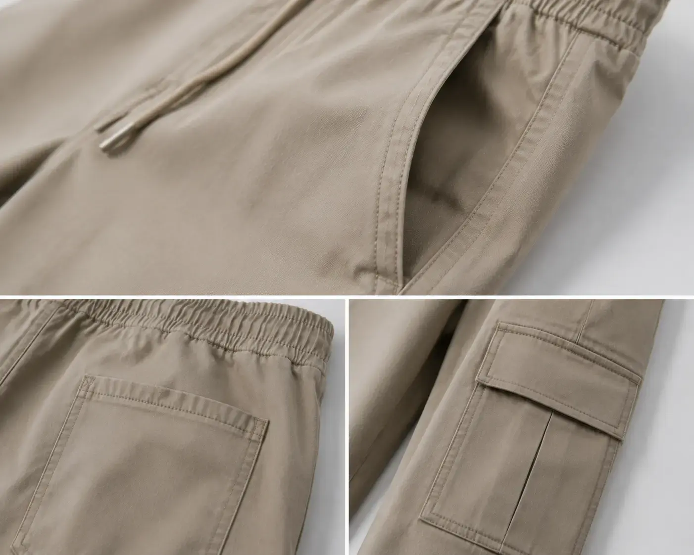 Pocket detail for custom casual pants