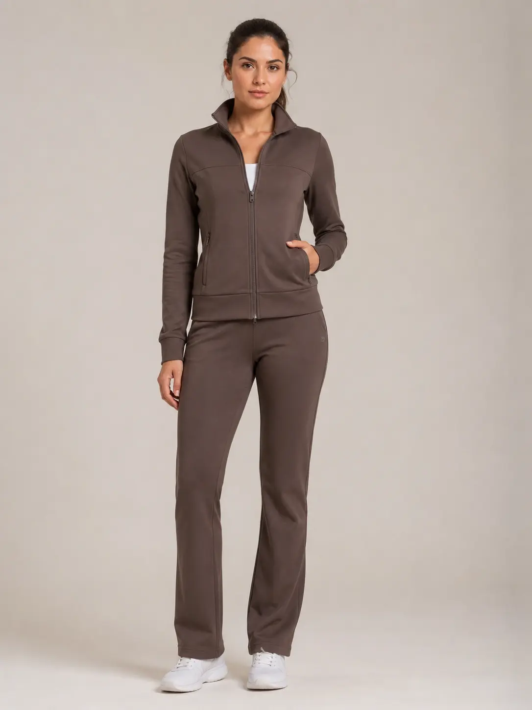 Women’s zip-up tracksuit with coordinated jacket and pants