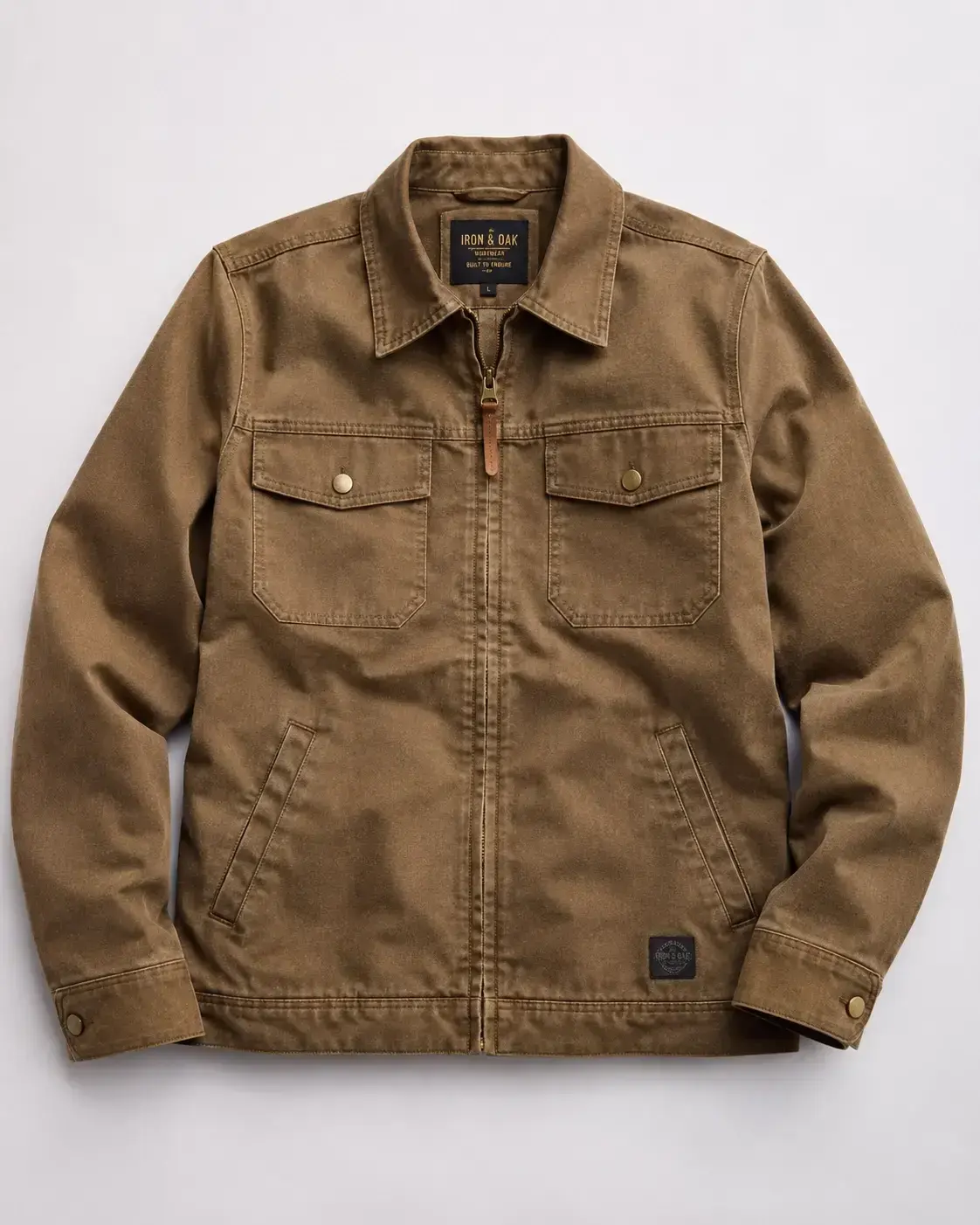 Custom classic workwear jacket with durable fabric and utility pockets