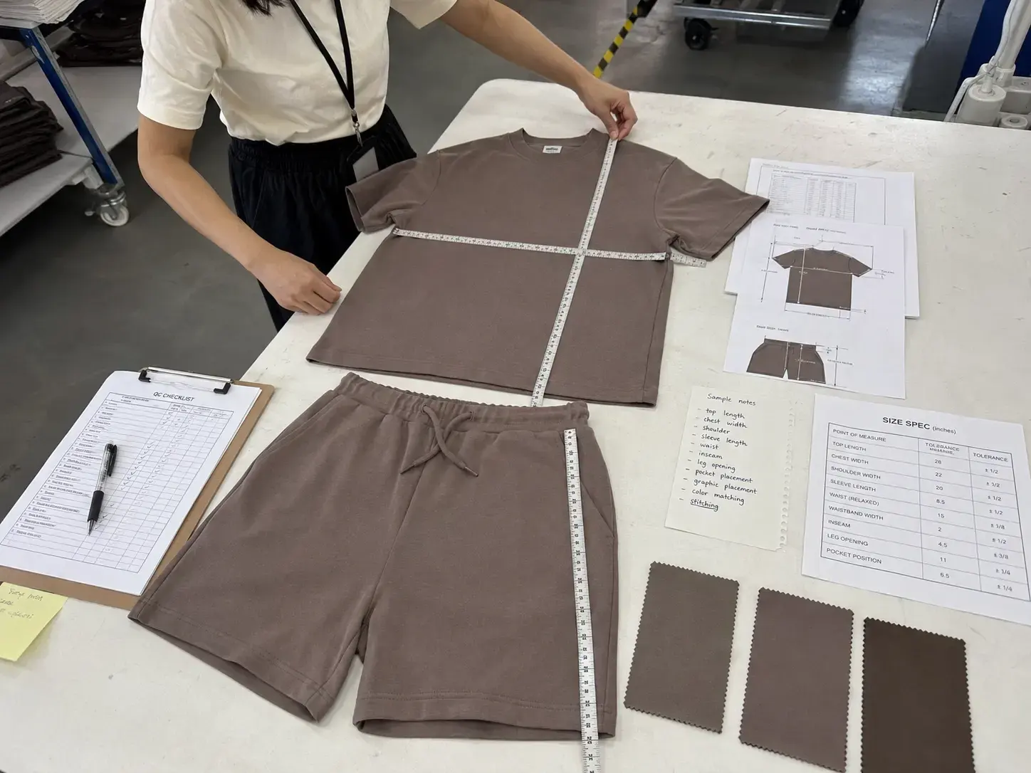 Quality control inspection for custom short set production