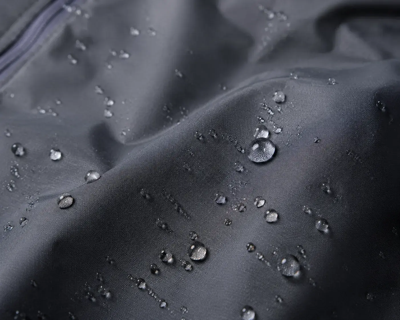 Water resistant shell finish for custom windbreaker jackets
