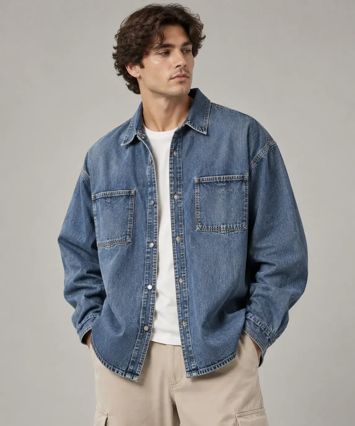 Custom denim overshirts and denim shirt jackets